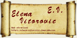 Elena Vitorović vizit kartica
